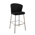 thumbnail image 1 of Amisco Camilla 30 in. Bar Stool - Charcoal Grey Bouclé Polyester / Bronze Metal, 1 of 9