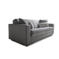 thumbnail image 4 of Casabianca Home RESERVE Queen size sofa bed in gray linen fabric and black feet., 4 of 5