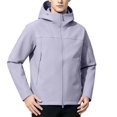 thumbnail image 2 of Men's Lightweight Hooded Windbreaker, Breathable Active Performance Waterproof Rain Shell Jacket with Multi Zipper Pockets, Outdoor Outerwear for Work, Commuting,Hiking & Fishing Purple, 2 of 6