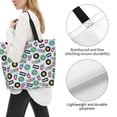 thumbnail image 3 of Bingfone Canvas Tote Bag for Women with Inner Pocket Aesthetic Cute Shopping Tote Bags Reusable Grocery Bags- American Musical, 3 of 8