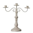 thumbnail image 1 of Candelabro con brazos, candelabro de Metal, adorno europeo, candelabro decorativo para mesa de comedor, fiesta, decoración del hogar 3 brazos blanco, 1 of 9