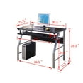 thumbnail image 2 of InRoom 2950 Computer Desk - Silver, 2 of 4
