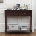 thumbnail image 2 of MODERNLUXE Narrow Console Table,Solid Wood Entryway Table Sofa Behind Couch Table with 2 Drawers and Bottom Shelf for Living Room,Espresso, 2 of 8