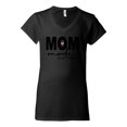 thumbnail image 2 of Wild Bobby, Mom Mode All Day Everyday Mother's Day Women’s Standard V-Neck Tee, Black, Small, 2 of 6
