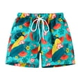 thumbnail image 2 of IROINNID Boy's Cartoon Pattern Print Beach Shorts Loose And Comfortable, 2 of 7