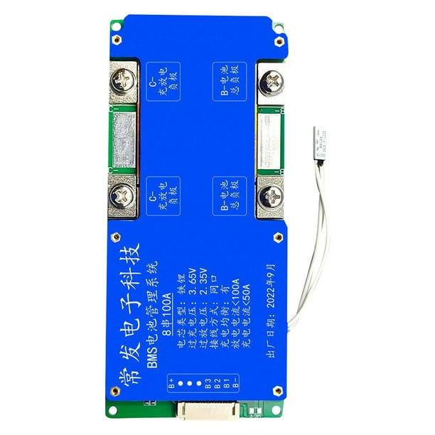 8S 24V 100A LiFePO4 Battery Protection Board Same Port with