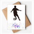 thumbnail image 1 of Soccer Sports football FOutline Welcome Back Greeting Cards Envelopes Blank, 1 of 3