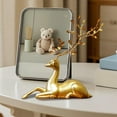 thumbnail image 6 of Taicans Gold Christmas Reindeer Statue Reindeer Figurines,Reindeer Christmas Decor for Dining Room Table - Vintage Standing Deer for Coffee Table Fireplace Entryway Shelves office Indoor, 6 of 6