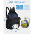 thumbnail image 6 of Swim Bag with Wet Pockets, Sandproof Beach Backpack with 40oz Tumbler Side Pockets, Mesh Drawstring Backpack Swim Bag for Swimming, Pool, Gym and Workout Gear (Black), 6 of 6