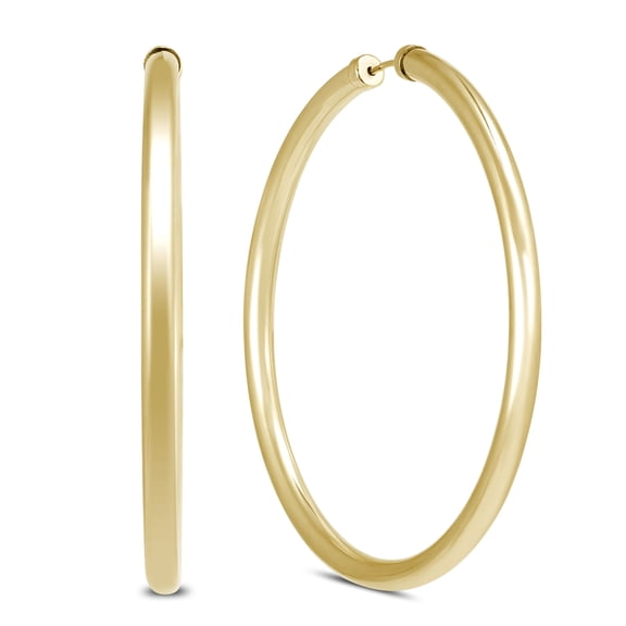 45MM Round 14K Yellow Gold Filled Endless Hoop Earrings (3mm Gauge)