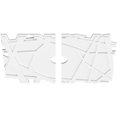 thumbnail image 2 of 30"W x 20"H x 3"ID x 10 1/2"C x 1"P Novo Architectural Grade PVC Contemporary Ceiling Medallion, Two Piece, 2 of 11