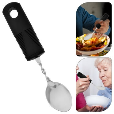 IBASETOY Elderly Rehabilitation Spoon for Disabled Adults with Stainless Steel 1Pcs