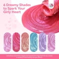 thumbnail image 3 of SAVILAND 6pcs Nail Polish Set: Quick Dry 6 Colors Cat Eye Nail Polish Shimmer Romantic Pink Series Magnetic Cateye Fingernail Polish with Magnet Stick DIY Manicure Valentine Gift for Women Girls, 3 of 8
