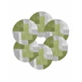 thumbnail image 7 of 15 Inch Round Placemats Set of 6, Sage Green Abstract Non Slip Heat Insulation PP Table Mats, Grey Geometric Oil Painting Vintage Washable Place Mats for Kitchen Dining Party Table Decor, 7 of 7