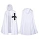 thumbnail image 1 of Capa de cruzado para Halloween, disfraz de caballero templario medieval, capa blanca y negra para adultos y niños., 1 of 4