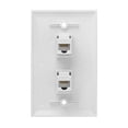 thumbnail image 5 of 1 Paquete de Placa de Pared Ethernet de 2 Puertos, Cat6 Hembra a Hembra Conector de Pared RJ45 Acoplador en LíNea Salida de Pared, Blanco, 5 of 5