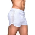 thumbnail image 2 of Sngxgn Men's Shorts Stretch with Pockets Elastic Waist Cargo Shorts(White,XL), 2 of 4