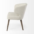 thumbnail image 3 of HomeRoots 397472 32 x 25 x 22 in. Cream, Ivory & Brown Mid Century Wingback Dining Chair, 3 of 5