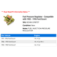 thumbnail image 2 of Fuel Pressure Regulator - Compatible with 1983 - 1996 Ford Escort 1984 1985 1986 1987 1988 1989 1990 1991 1992 1993 1994 1995, 2 of 2