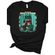 thumbnail image 3 of Women's Cactus Graphic T-Shirt - Vibrant Watercolor & Leopard Print, Casual Crew Neck, Short Sleeve, 100% Blend, Lightweight & Breathable for Casual Attire, 3 of 6