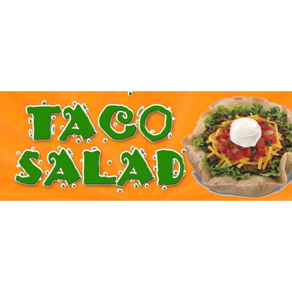 48" TACO SALAD DECAL sticker mexican food restaurant