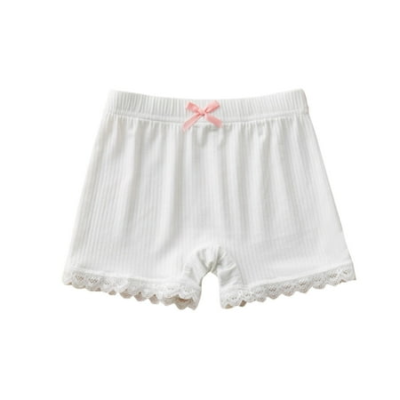 Agkizg Toddler Baby Girls Leggings Shorts Elastic Waist Biker Shorts Seamless Compression Shorts for Under Dress Size 5-6 Years