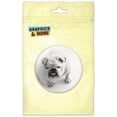 thumbnail image 1 of White Bulldog and Tongue Refrigerator Button Magnet, 1 of 2