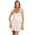 thumbnail image 3 of Smocked Ruched A Line Swing Dress Layered Tie Shoulder Flowy - Dress Floral Color S, 3 of 8