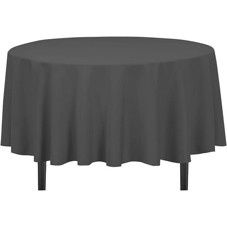Round Polyester Tablecloth 90 Inch Charcoal Canada Round Polyester Tablecloth 90 Inch, How To Make A Circle Table Skirt In Html