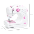 thumbnail image 7 of Best Choice Products 6V Portable Sewing Machine, 42-Piece Beginners Kit w/ 12 Stitch Patterns - Pink/White, 7 of 7