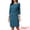 Blue, variant on DARING DIVA Women's 3/4 Sleeve Midi Knee Length V Neck for Work Sheath Dresses XS Blue