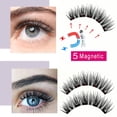 thumbnail image 2 of Juego de pestañas postizas magnéticas dobles, no requiere delineador de ojos ni pegamento, pestañas postizas reutilizables de aspecto natural, pestañas negras, ligeras, 2 of 5