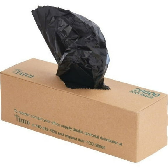 Tatco Dog Waste Station Refill Bags Black - 2000/Carton - Waste Disposal, Office, Park, Home