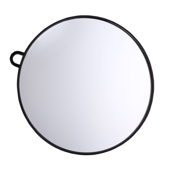 WHAMVOX  Hook Vanity Mirror White Round Adhesive Mirrors Light up for Makeup