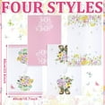thumbnail image 3 of luyaa 4 Pcs Pink Floral Kitchen Towels Pink and White Flower Hand Dish Towels Butterfly Dishcloths Sets Fast Drying Absorbent Housewarming Gift for Cooking Kitchen Bathroom Decor, 3 of 6