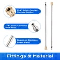 thumbnail image 3 of Pressure Washer Extension Wand, 2 Pack 17 Inch Stainless Steel Heavy Duty Wands with 1/4 Inch Quick Connect, Fits Most Pressure and Power Washers, 3 of 7