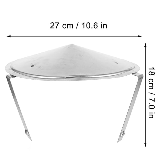 PAMINGONO Chiminea Lid Chimney Rainproof Cover Silver Stainless Steel 1Pack