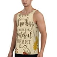 thumbnail image 2 of Gaeub Thanksgiving With A Grateful Heart Men's Athletic Tank Top, Workout Sleeveless Shirts, Running Tank Tops for Gym, Running, Training - Medium, 2 of 9