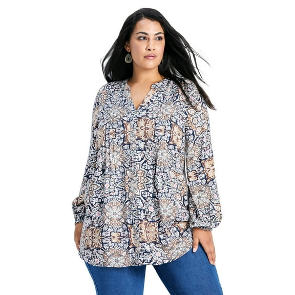 Avenue Women's Plus Size Celia Pintuck Blouse