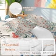 thumbnail image 2 of King 4 Piece Bedding Set Independence Day Blue Red Floral Soft Breathable Duvet Cover and Pillowcase, Summer Pastoral Wildflower Duvet Cover Set Bed Sheets for Bedroom Dormitory Guest Room, 2 of 9