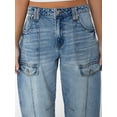 thumbnail image 4 of Celebrity Pink Women's Mid Rise Utility Barrel Jeans, Sizes 1-21, 4 of 6