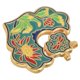 thumbnail image 3 of Chinese Retro Peace Lock Pendant Unique Charm Enamel Porcelain Lock Pendant Men Women Silver Jewelry for GiftChrysanthemum Dragonfly Lock, 3 of 4