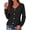 Black, variant on Tops for Women V Neck Long Sleeve Blouses Eyelet Casual Fall Shirts Trendy