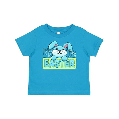 

Inktastic My First Easter Cuddly Blue Bunny Gift Baby Boy or Baby Girl T-Shirt
