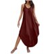 thumbnail image 1 of Vestido de Verano con Bolsillos para las Mujeres de Moda Cómodo Color Sólido Corbata Bolsillo Vestido sin Mangas, Estilo de Vendaje de Poliéster, Lavado de Manos, 1 of 9