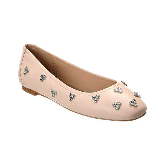 Stuart Weitzman Tammy Leather Ballet Flat, 9.5, Pink