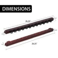 thumbnail image 3 of GSE Games & Sports Expert 6/8/12 Wall Mounted Billiard Cue Rack. Pool Cue Stick Rack with Screw Fitting for Game Room, Home, Bar - 12 Cue Mahogany, 3 of 8