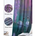thumbnail image 6 of Purple Lavender Blackout Curtains for Bedroom, Thermal Insulated Drapes, Abstract Oil Painting Nature Landscape Black Out Curtains 63 Inch Long Room Darkening Kitchen Curtains 42"x63" 2 Panels, 6 of 8