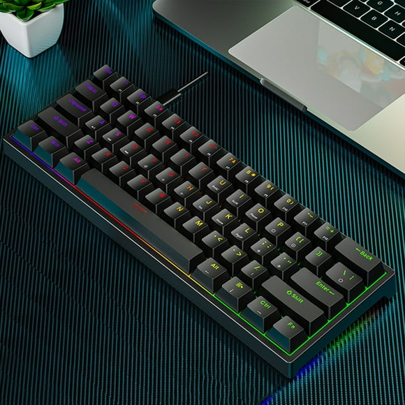 EGNMCR Wired Illuminated Keyboard Mechanical Sense Gaming Keyboard Gaming Desktop PC Laptop Keyboard Mechanical Keyboard