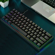 60% Type-C Wired Gaming Keyboard, 11.8x4.3inch RBG Backlight Computer Keyboards, 9 Kind Cool Lighting Effects, Computer Accessories, for Desktop Laptop, PC, Gifts for Men& Boyfriend
